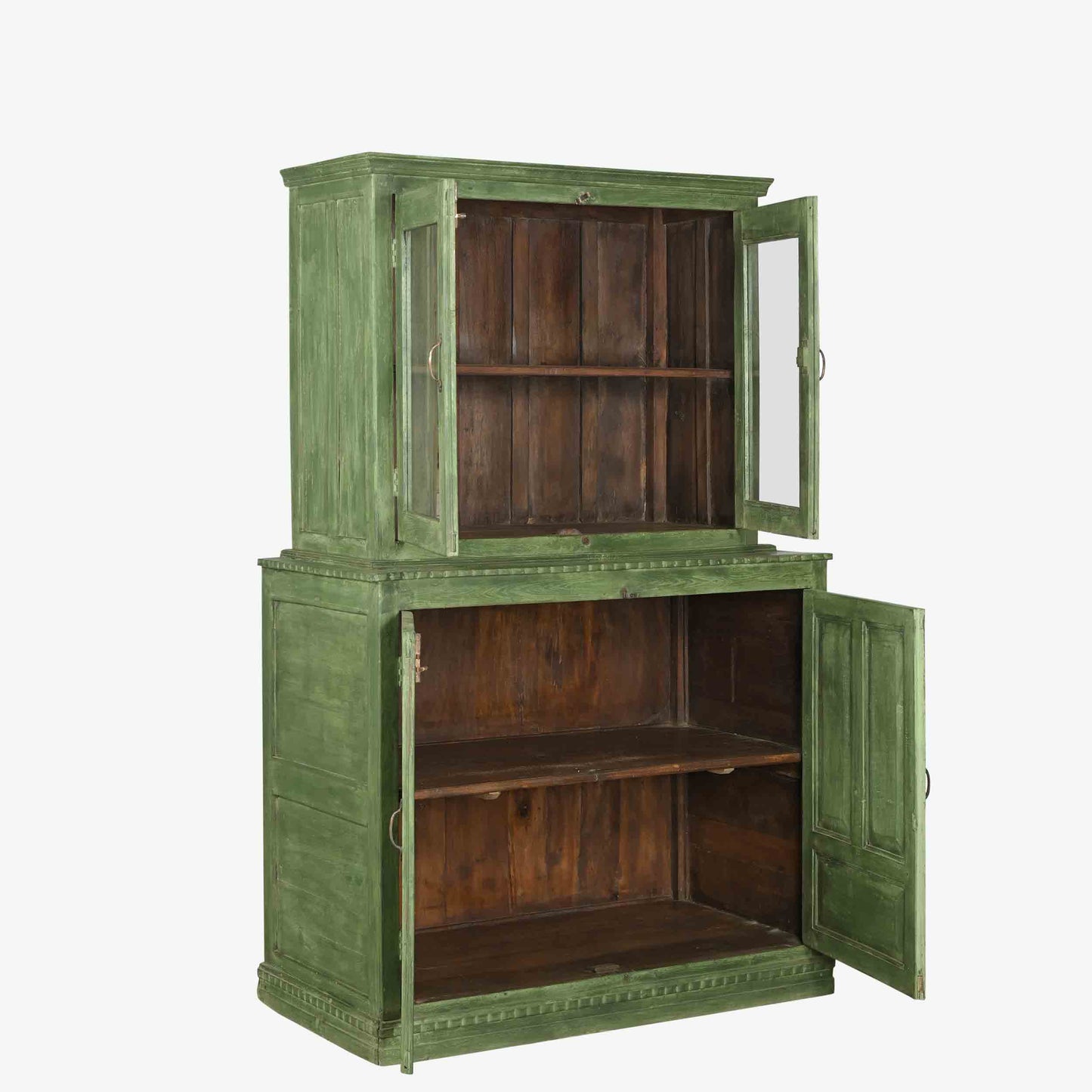 The Phelim Antique Cupboard Dresser in New Green