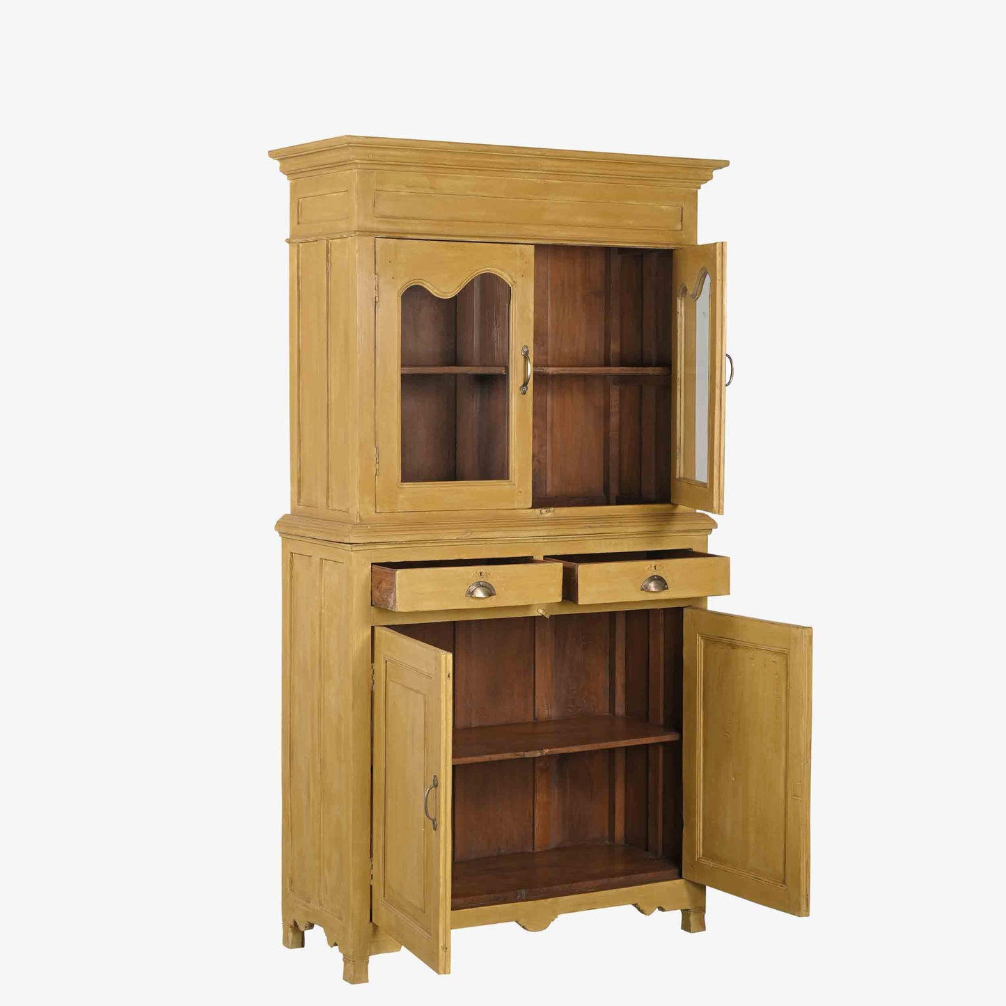 The Amelia Antique Display Dresser in Field of Wheat Yellow