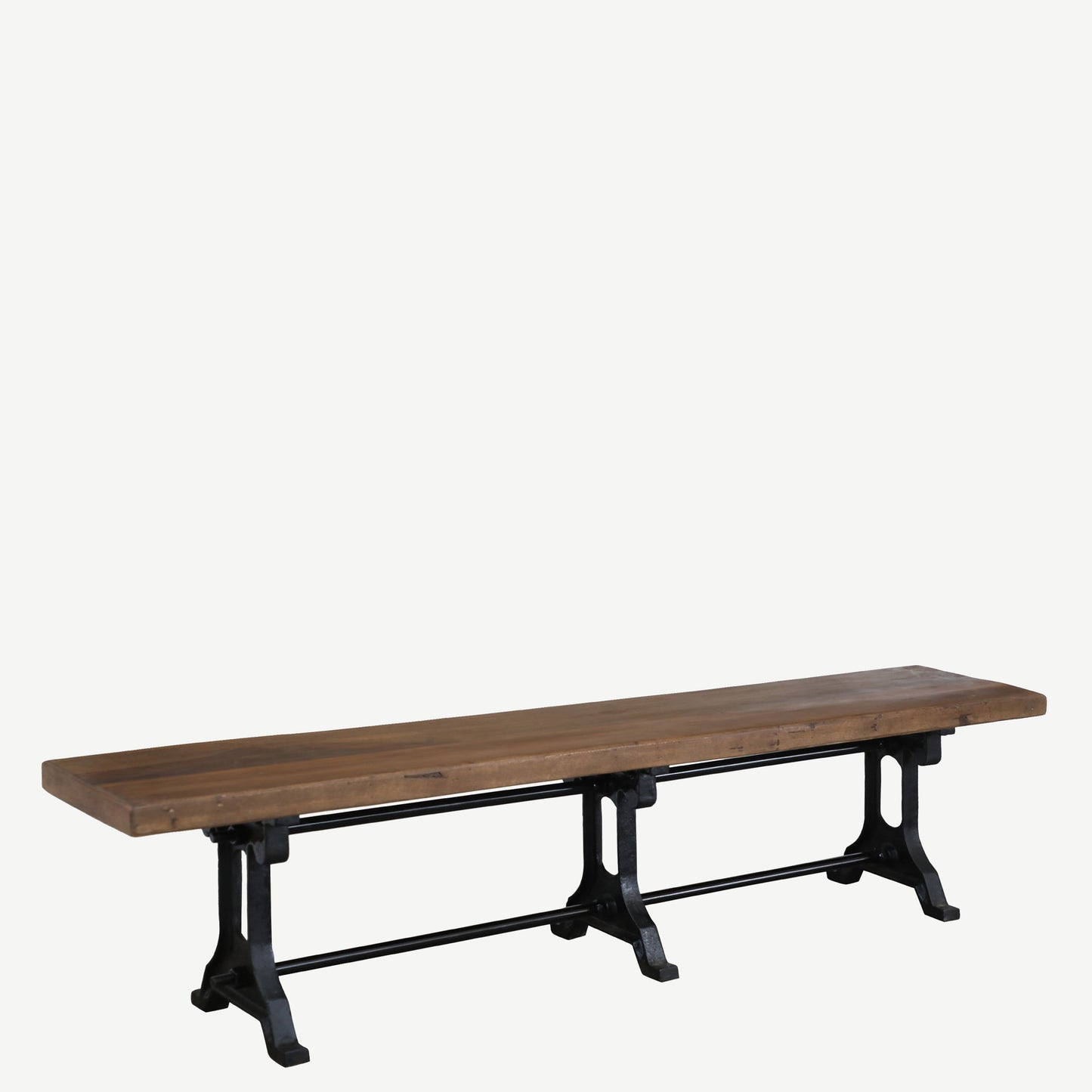 The Duggan Antique Teak and Iron Bench