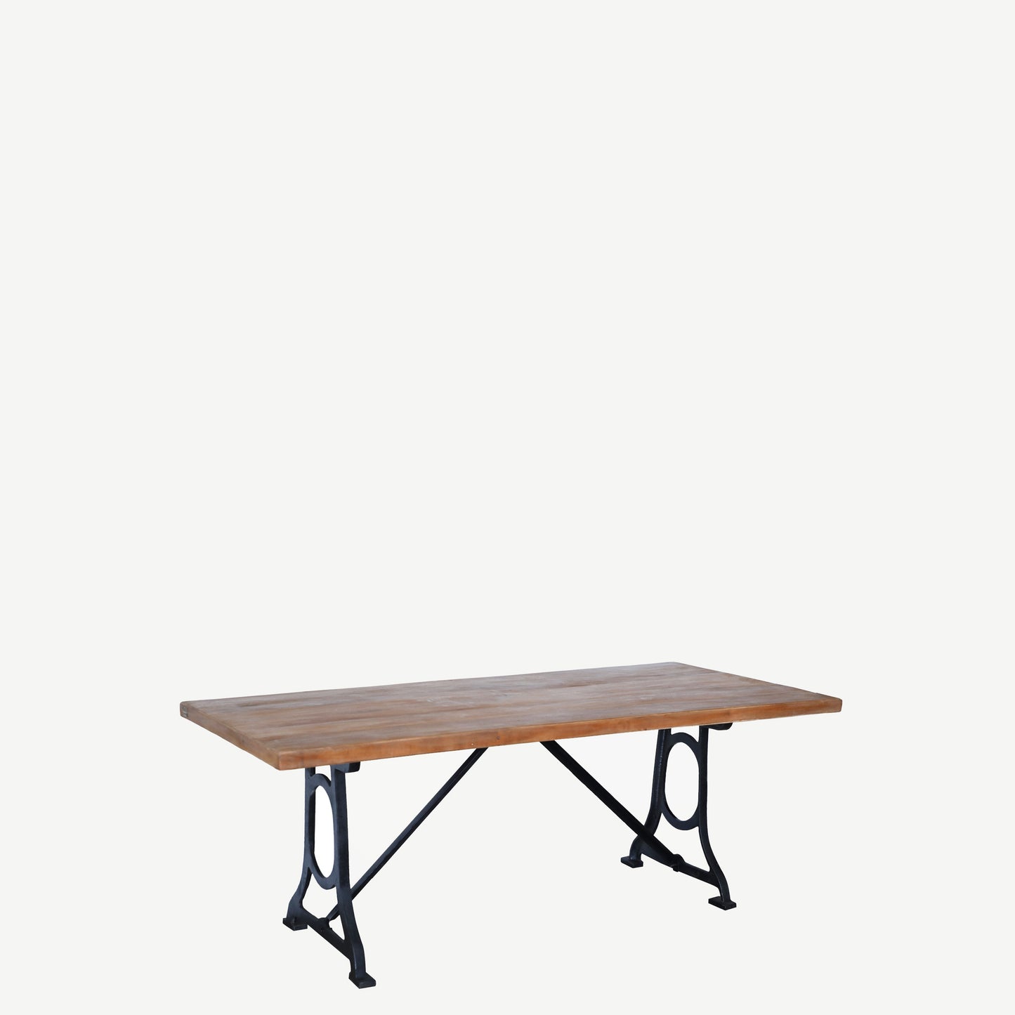 The Daley Antique Teak and Iron Dining Table