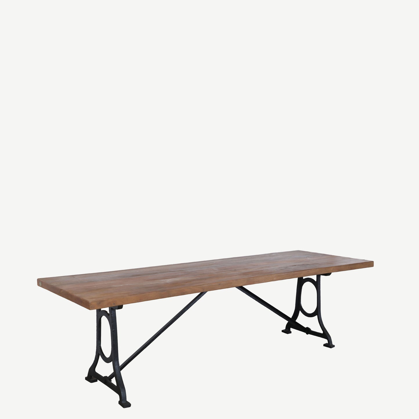 The Daley Antique Teak and Iron Dining Table
