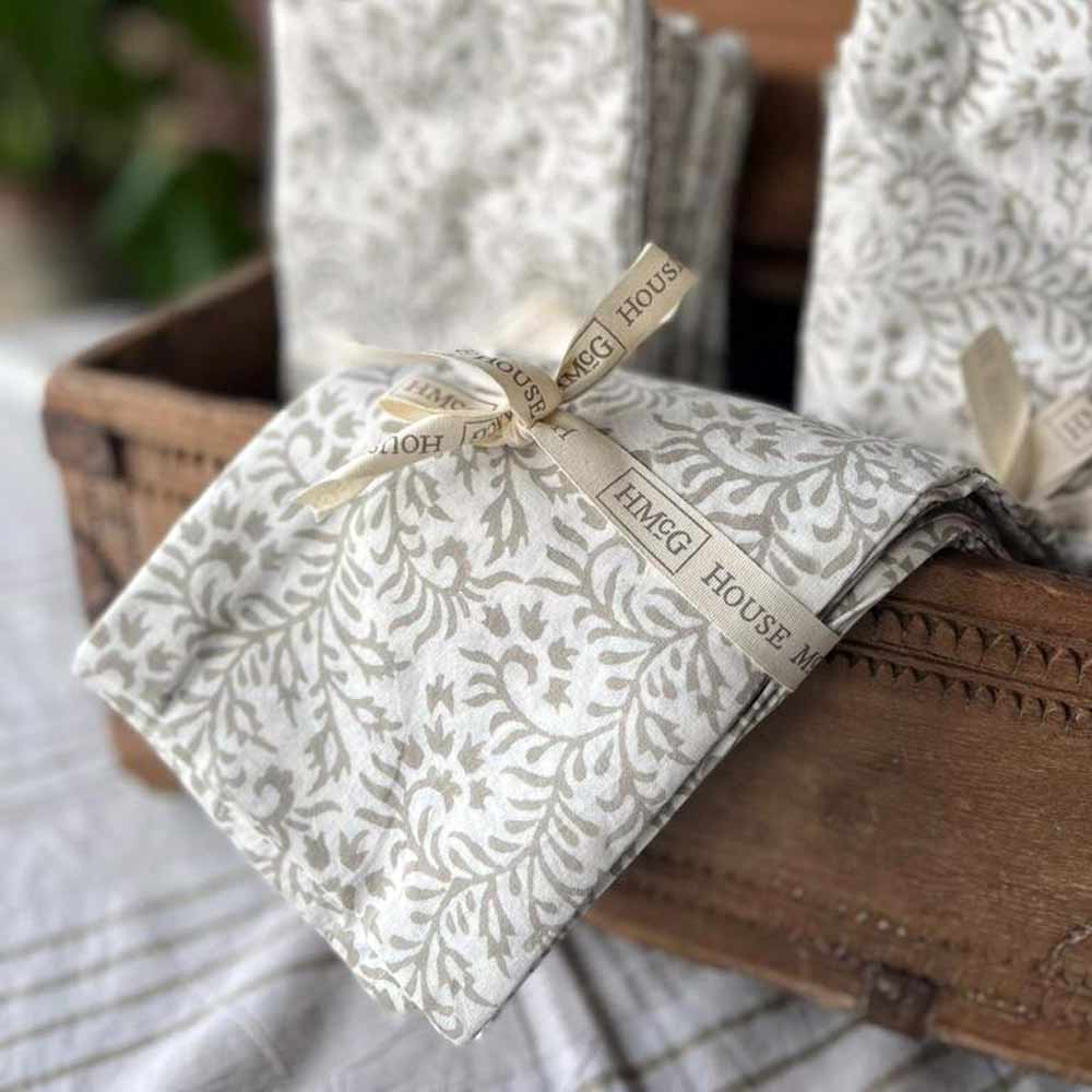 House McGrath Block Printed Cotton Napkins