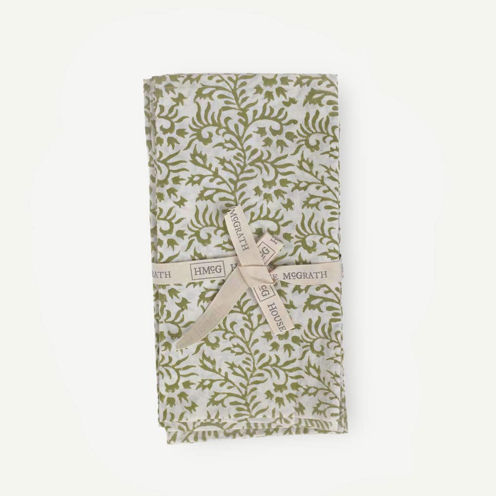 House McGrath Block Printed Cotton Napkins