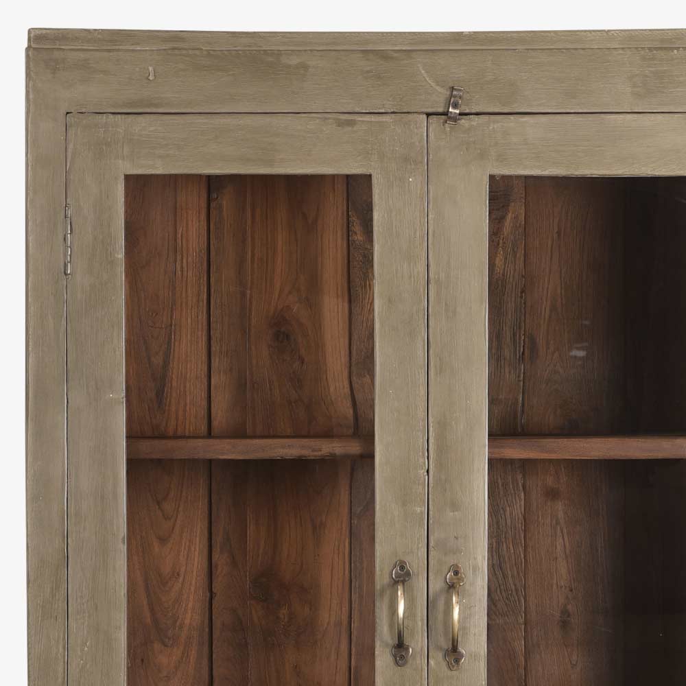 The Lyster Antique Display Dresser in Estuary Grey