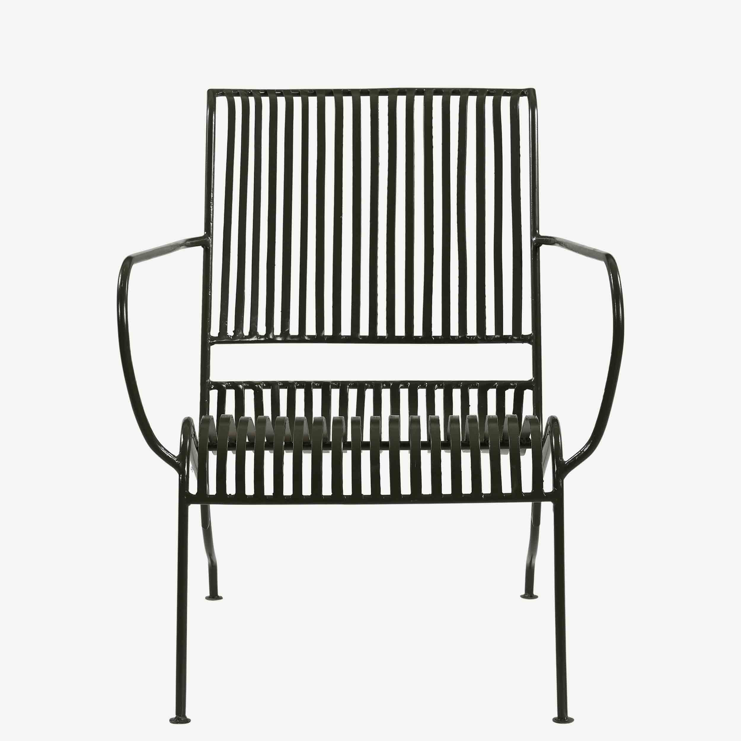 The Callum Recycled Metal Chair in Olive Green