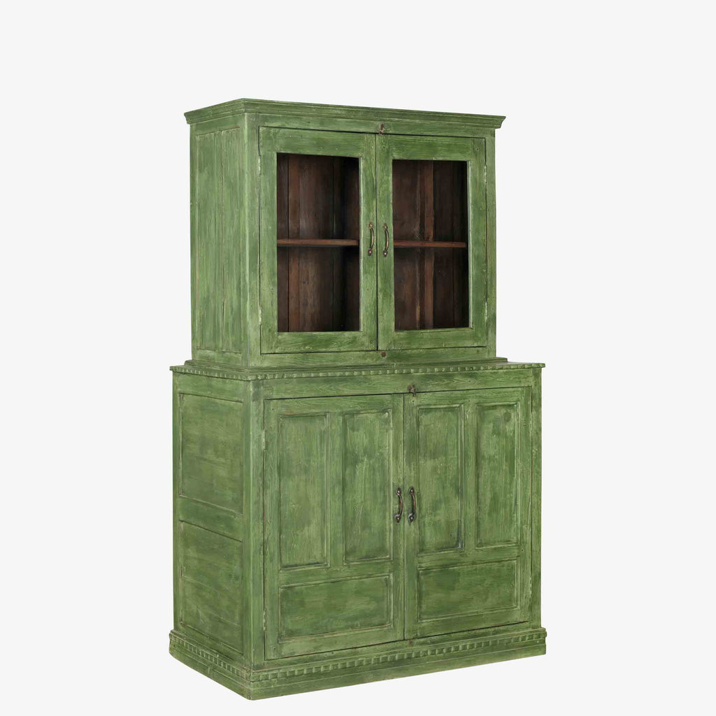 The Phelim Antique Cupboard Dresser in New Green