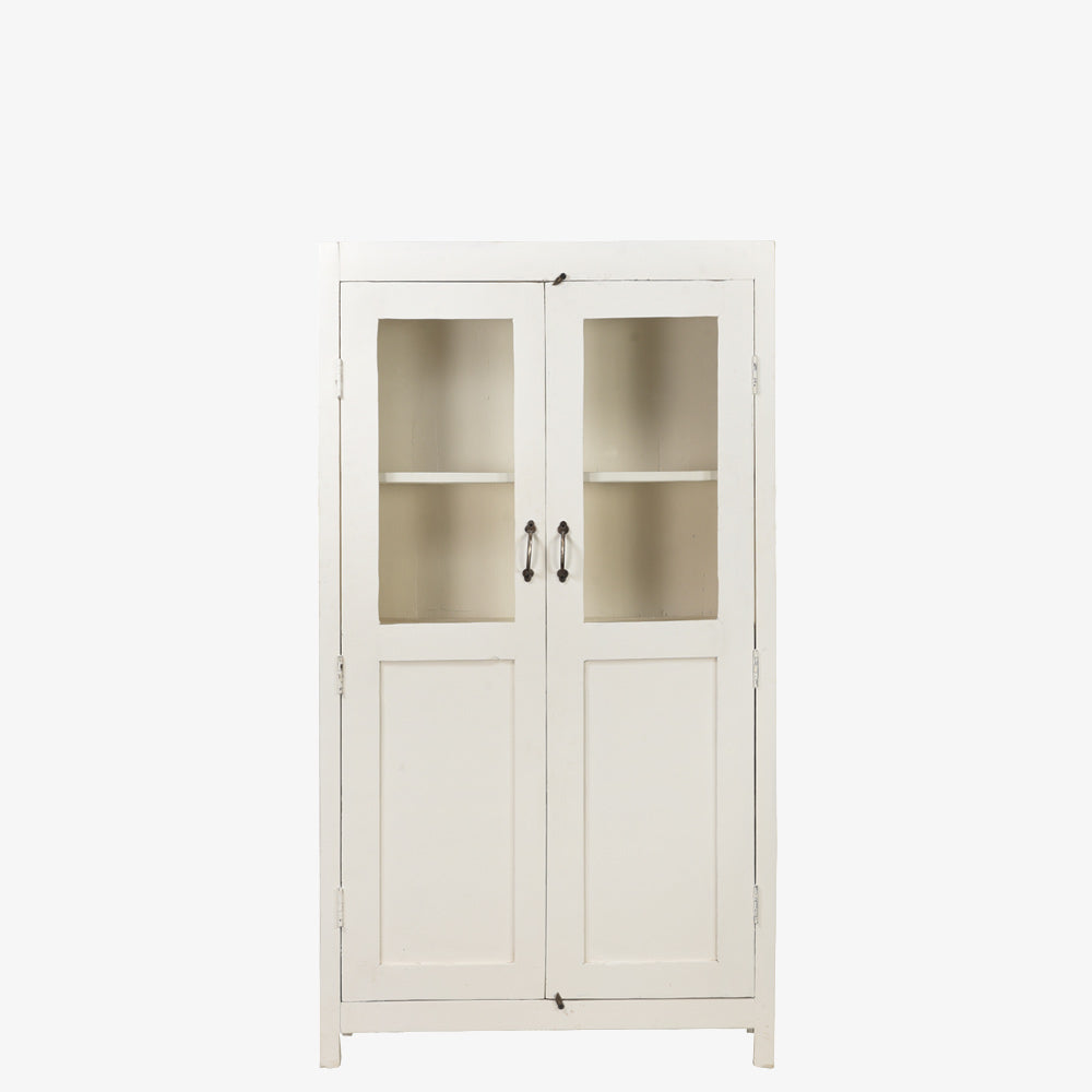 The Lyon Antique Display Dresser in Linen White