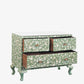 The Ethereal Hand Painted Antique Chest of Drawers with Marble