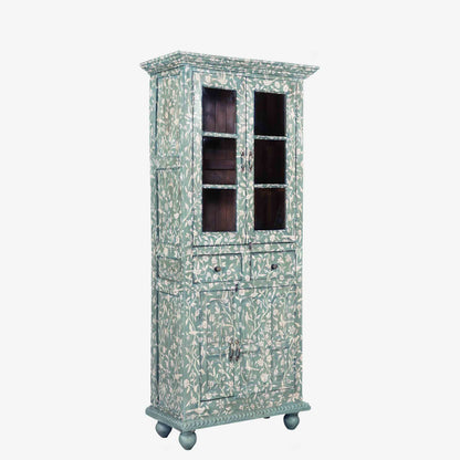 The Ethereal Hand Painted Slim Antique Display Dresser