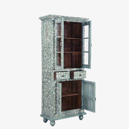 The Ethereal Hand Painted Slim Antique Display Dresser