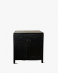 The Barra | Antique Indian Teak Cupboard with Black Marble Top