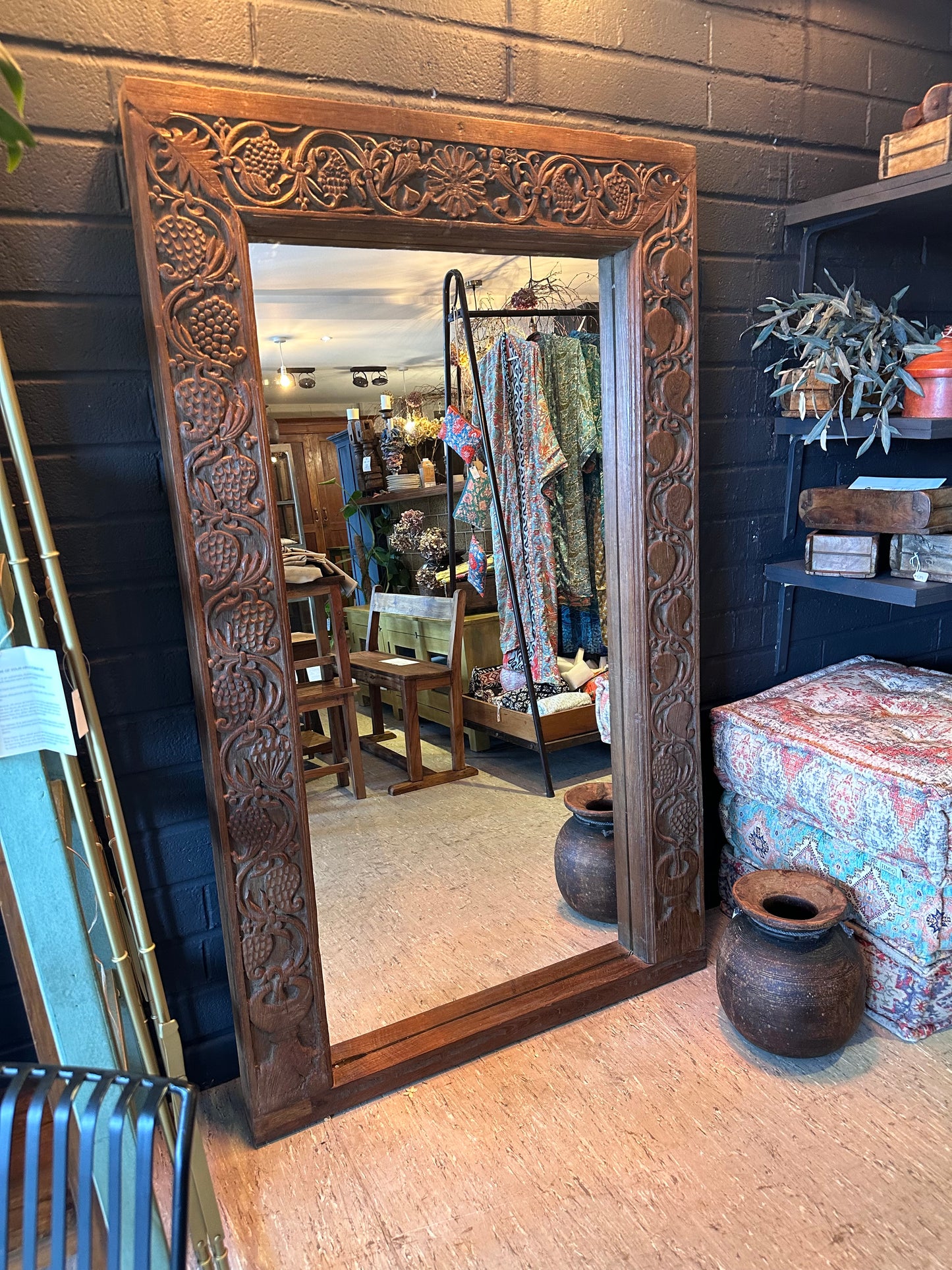 The Odisha Statement Teak Mirror