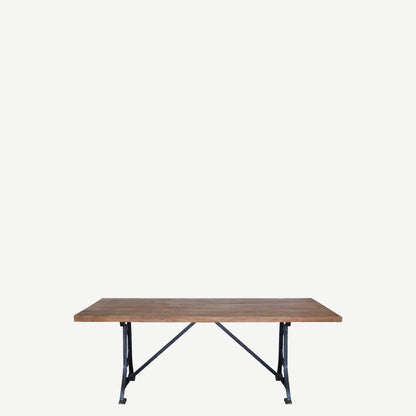 The Daley Antique Teak and Iron Dining Table