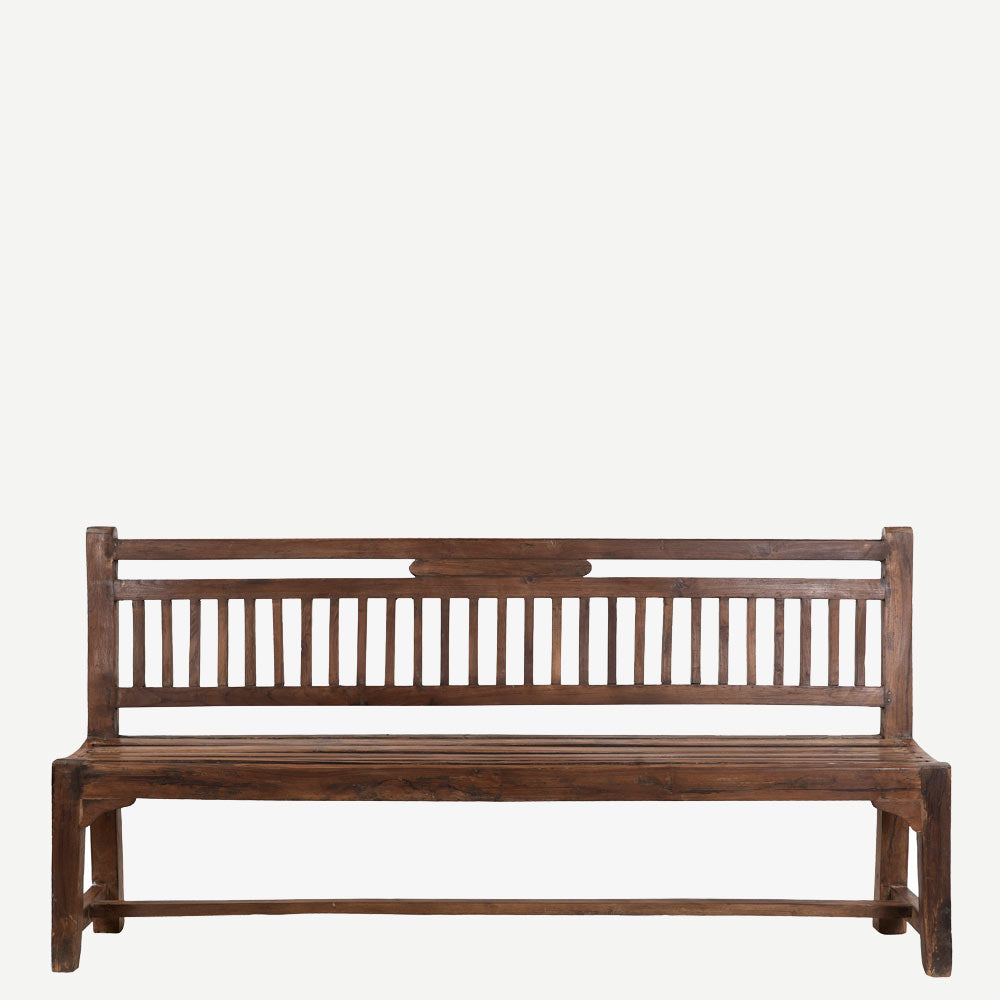 The Farnham Antique Bench in Natural Teak