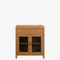 The Leah Antique Display Cabinet in Mustard Yellow