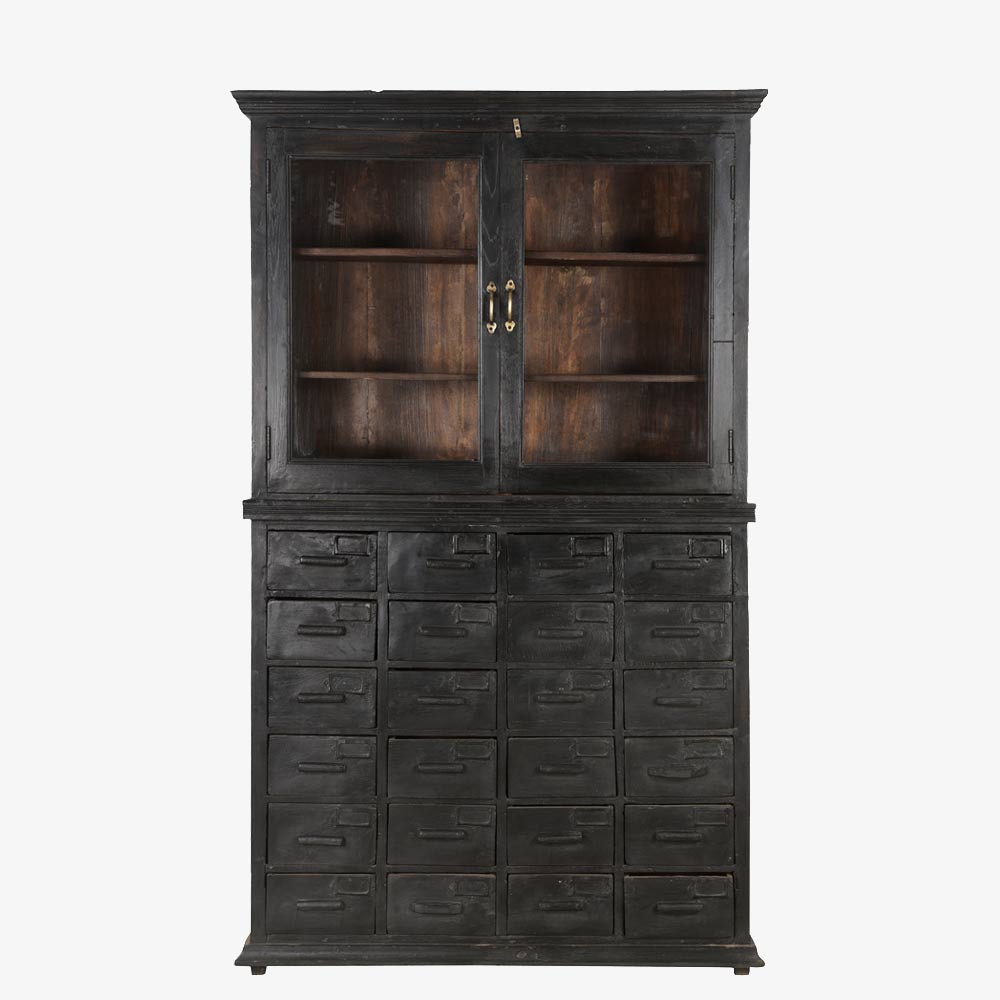The Ardagh | Antique Indian Teak Apothecary Cabinet