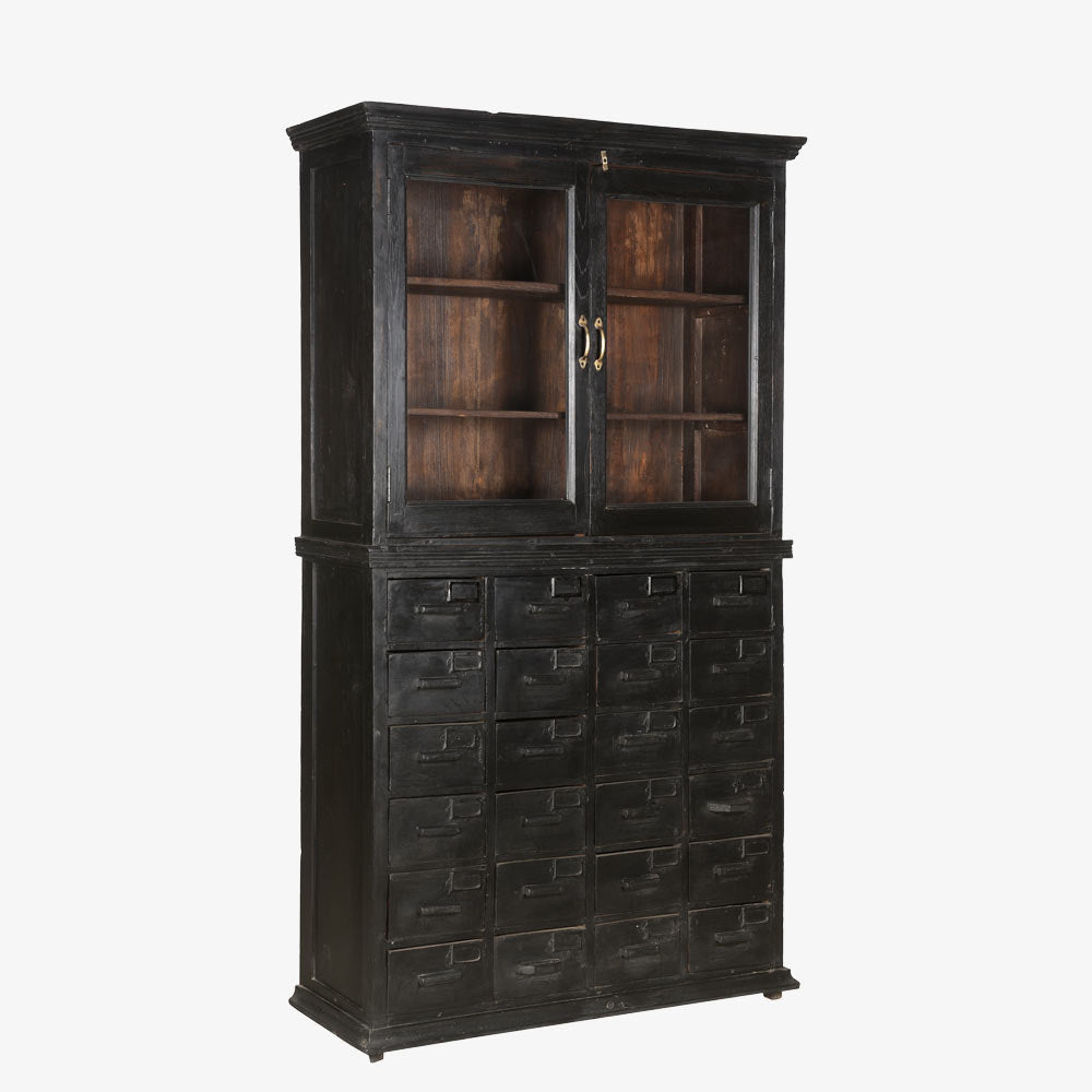 The Ardagh | Antique Indian Teak Apothecary Cabinet