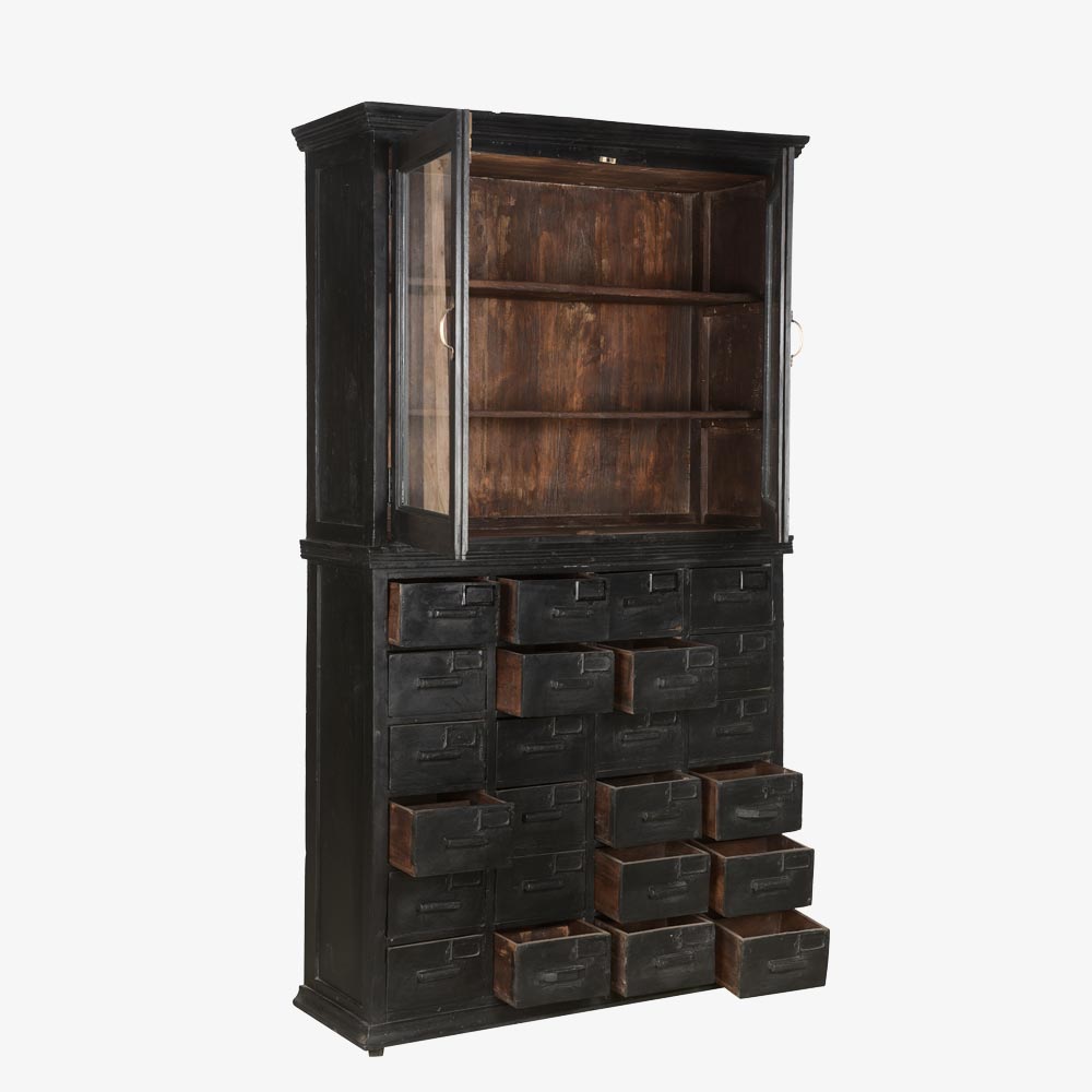 The Ardagh | Antique Indian Teak Apothecary Cabinet