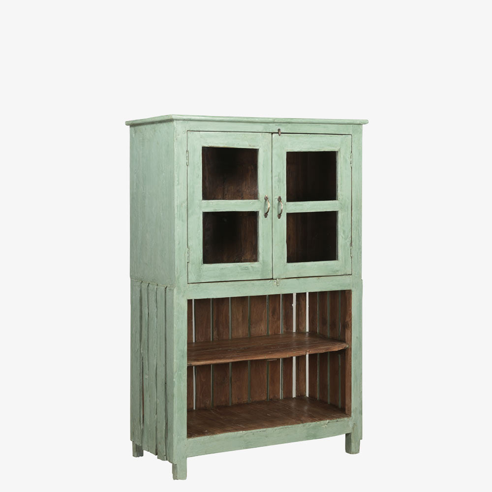 The Boe Antique Mini Dresser in Lichen Green