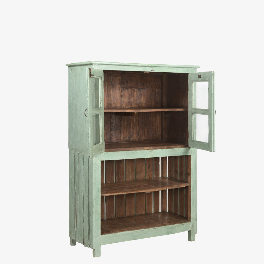 The Boe Antique Mini Dresser in Lichen Green