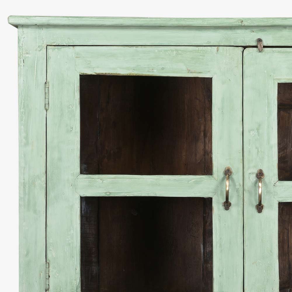 The Boe Antique Mini Dresser in Lichen Green