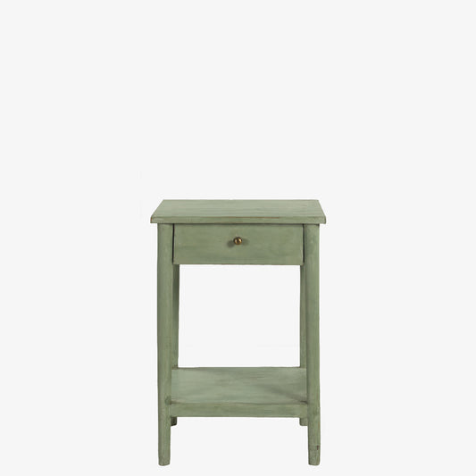 The Keery Side Table in Lichen Green