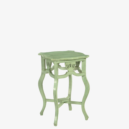 The Clover Antique Side Table in Hampstead Green