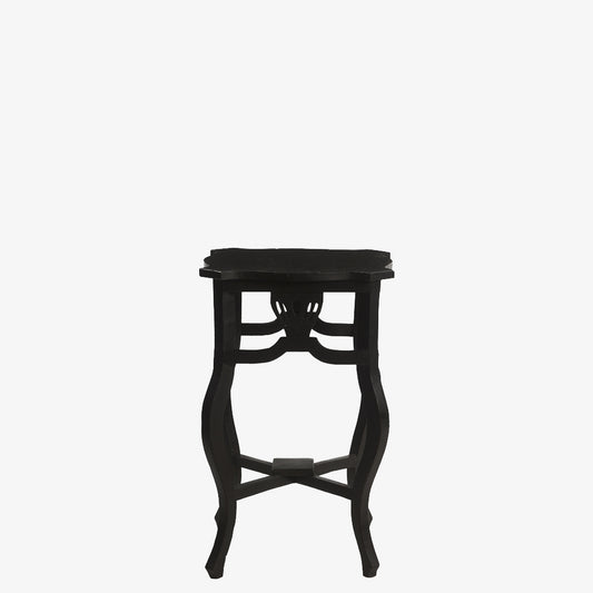 The Clover Antique Side Table in Wilde Black