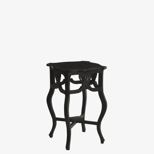The Clover Antique Side Table in Wilde Black