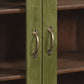 The Dangan Antique Marble Display Cabinet in Fern Frond Green