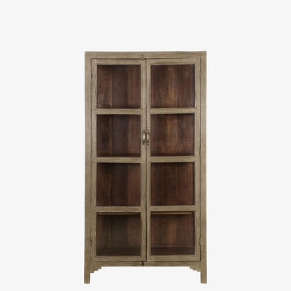 The Tunney Antique Display Dresser in Estuary Grey