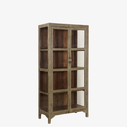 The Tunney Antique Display Dresser in Estuary Grey