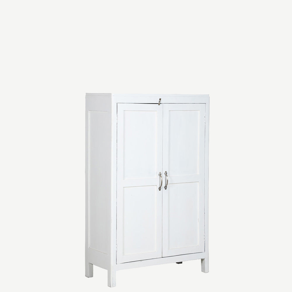 The Emer Antique Mini Dresser in Linen White