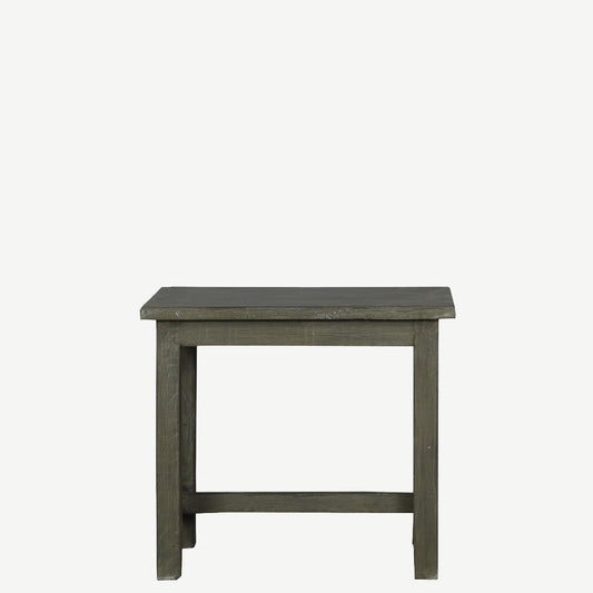 The Bailey Antique Stool in Olive Green