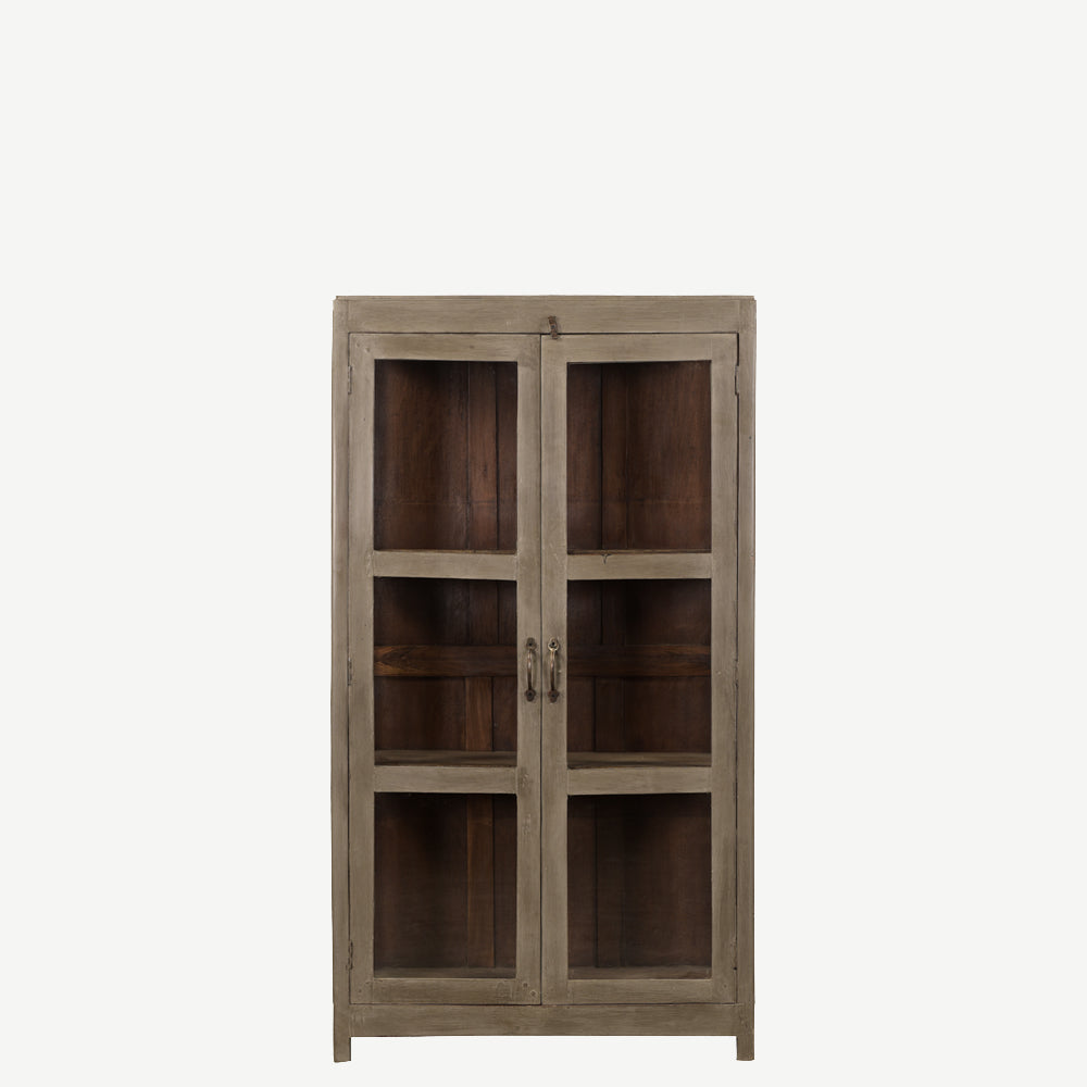 The Dursey Antique Display Dresser - Estuary Grey