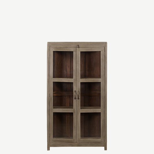 The Dursey Antique Display Dresser - Estuary Grey