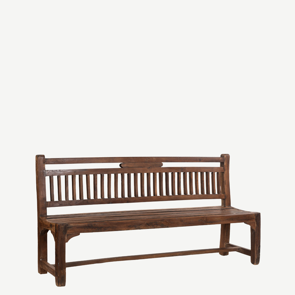 The Farnham Antique Bench in Natural Teak