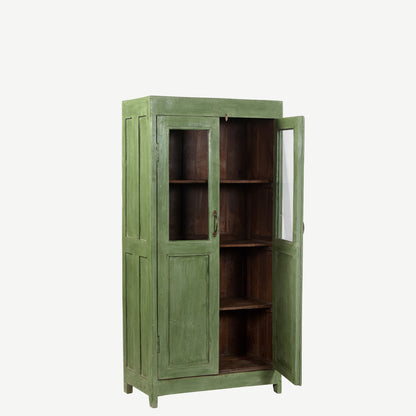 The Tasha Antique Mini Display Dresser in New Green