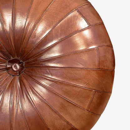 Leather Pouffe
